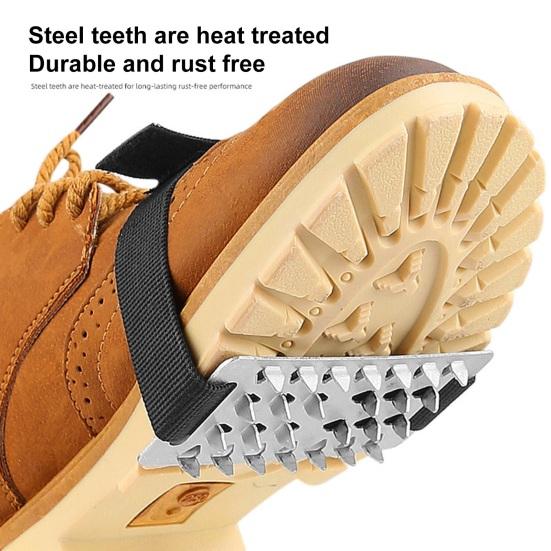 1 Pair 26-Tooth Ice Claws Crampons Non-Slip Stainless Steel Shoe Covers for Outdoor Climbing Snow Activities