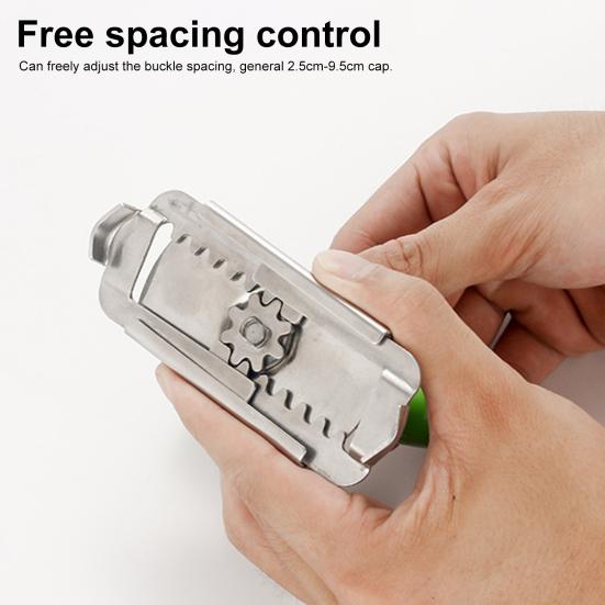 Arthritis Jar Opener Stainless Steel Lid Remover Gear Design Ergonomic Can Opener for Lids 1" to 4" Grip Easy Twist