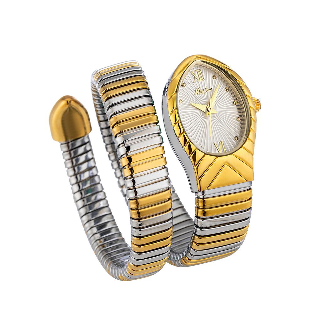 Классические часы в форме змеи для женщин, золотые, серебряные, масштабируемые, женские часы, блестящие, с бриллиантами, кварцевые, женские наручные часы