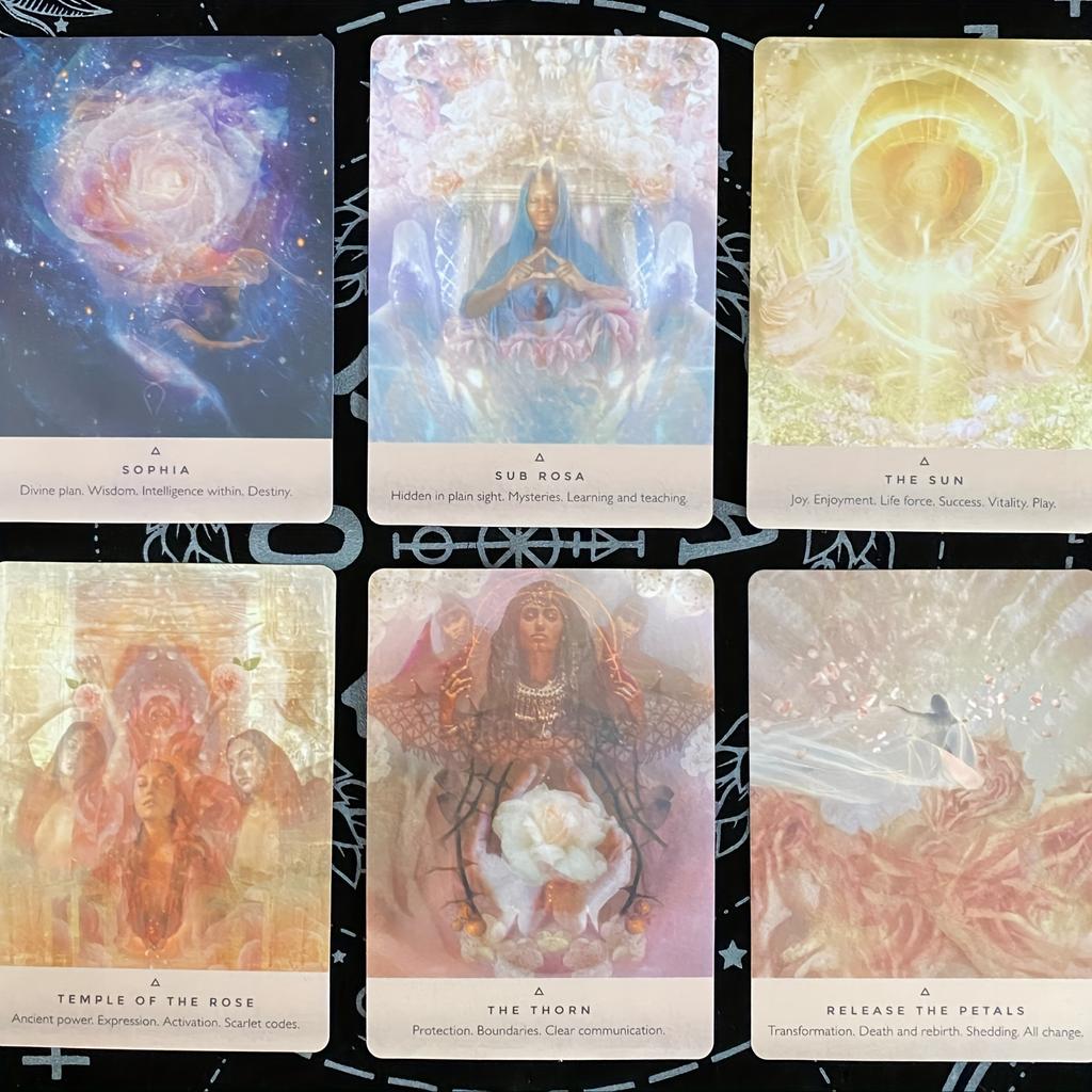The Rose Oracle Tarot Card Deck - 44 Card Mystery Game Set with Standard Edition E-Guidebook, Divination and Witchcraft Tools for Guidance and Insight