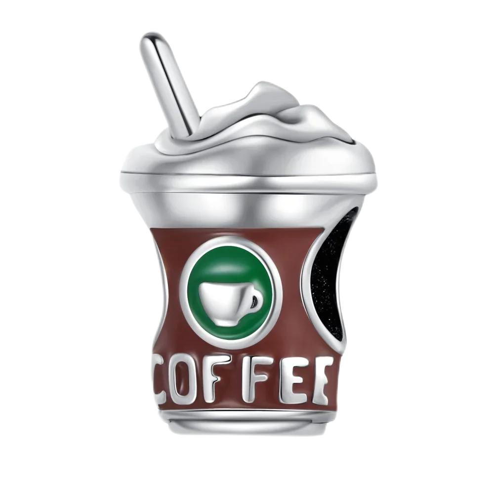 Classic 925 Coffee Cup Charms Tea Cup Beads Fit Bracelet Necklace Pendant Women Bracelet DIY Fine Jewelry Gift