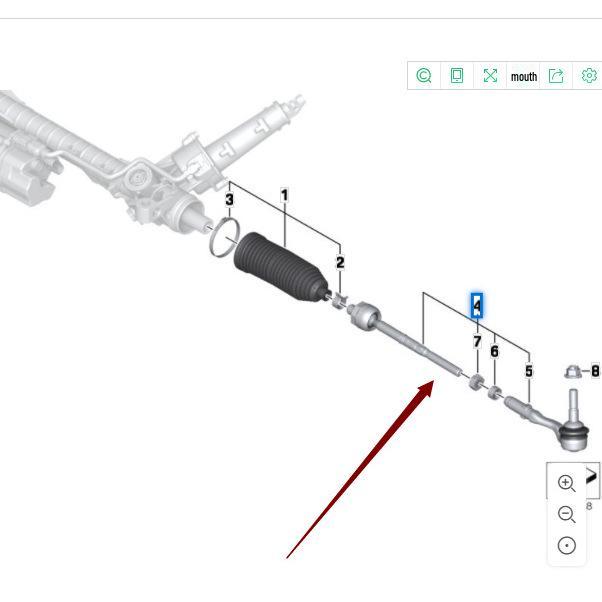 BMW X3 F25 Сборка шаровой опоры рулевой тяги 32106787472
