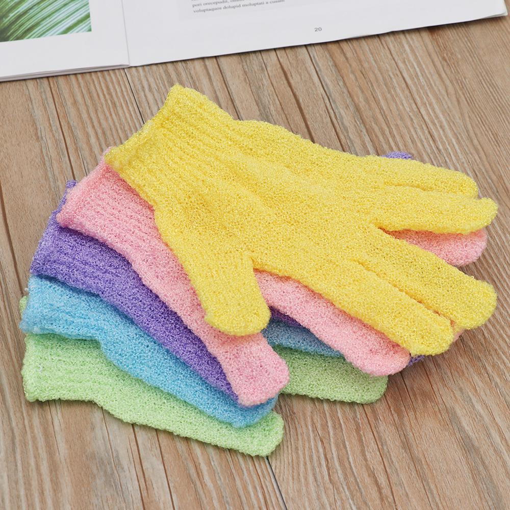 Moisturizing Five Fingers Bath Gloves Massage Sponge Body Back Cleaner  Bathroom Spa Products