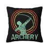 Modern Archery Sport Sofa Cushion Cover Velvet Archer Bow Hunting Lover Throw Pillow Case Home Decorative