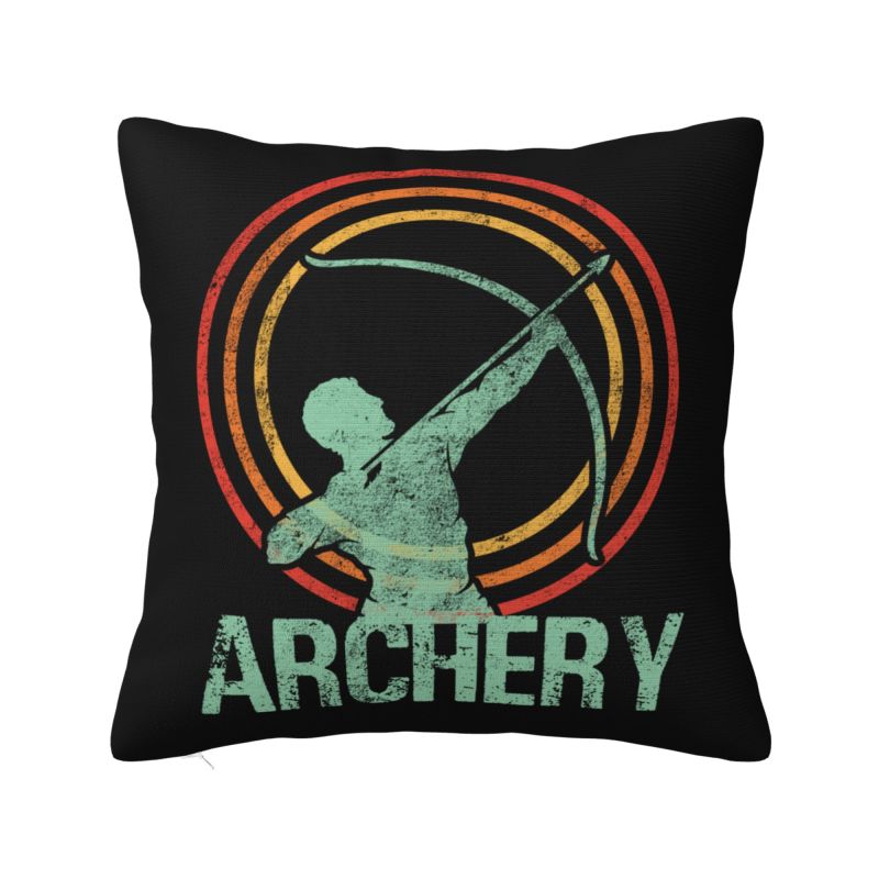 Modern Archery Sport Sofa Cushion Cover Velvet Archer Bow Hunting Lover Throw Pillow Case Home Decorative