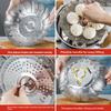 Stainless Steel Retractable Steaming Rack Steamer Water-proof Steaming Grid Steaming Vegetable Rack Steaming Tray Steaming Drawer Drain Fruit Plate