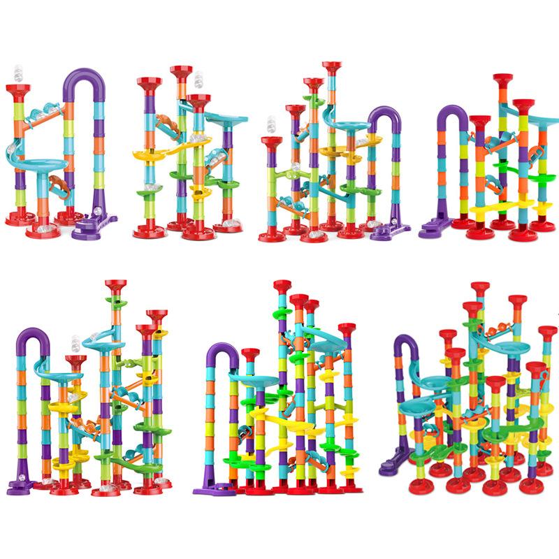 Variety Of Ejection Track Ball Slide Building Block Three-Dimensional Labyrinth Pipe Assembly Children'S Early Education Toys