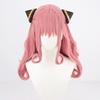 Adult Anya Forger Cosplay Wig High Quality Anime Pink Curl Long Heat Resistant Synthetic Hair Halloween Party Wigs + Wig Cap