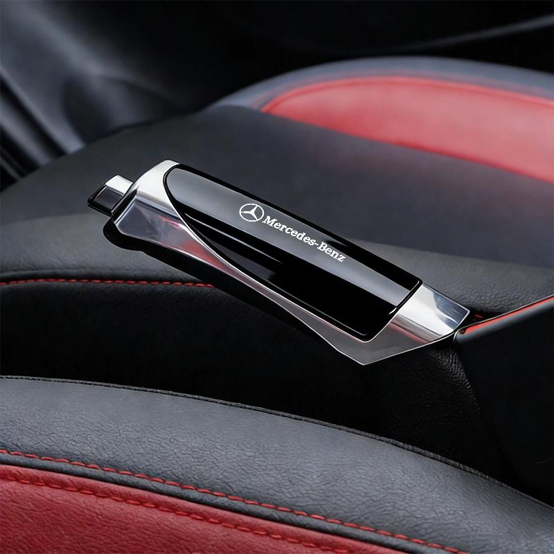 D7Car Hand Brake Cover Carbon Fiber Handbrake Grip Cover for Mercedes Benz W212 W213 W214 W210 GLK GLS W203 W204 W211 A200 bag