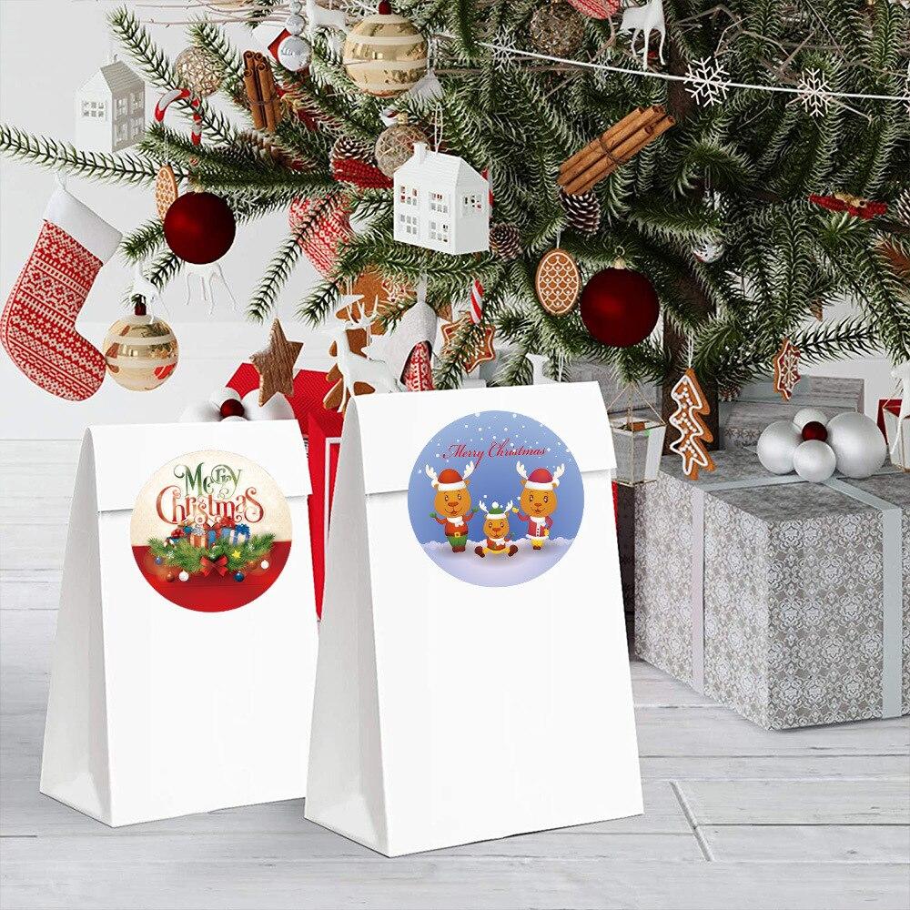 500 шт. Конфетные пакеты Коробка Наклейка для запечатывания подарков Рождественская наклейка Спасибо Любовь Свадьба День рождения Пакет для печенья Наклейка из крафт-бумаги KTY