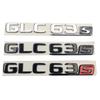3d ABS Chrome Black Logo GLC63S Emblem Letters Sticker Car Trunk Badge Decal For  GLC 63S GLC 63 S Accessories