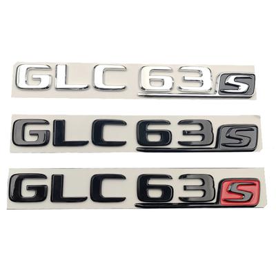 3d ABS Chrome Black Logo GLC63S Emblem Letters Sticker Car Bag Badge Decal For GLC 63S GLC 63 S Accessories