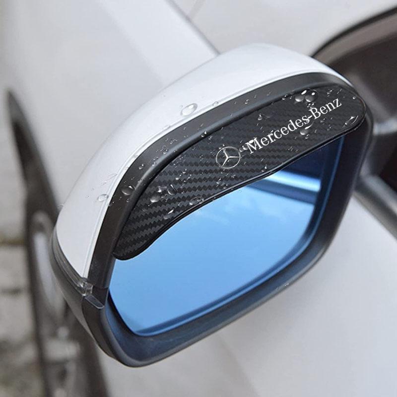 2pcs Car Rearview Mirror Rain Eyebrow Visor Carbon Fiber Car Rearview Side for Mercedes Benz A B C E S Class CLA CLS SLK GLA GLC