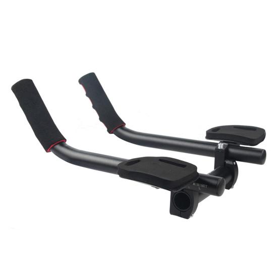 Bike Rest Handlebar High Strength Aluminium Alloy Thick Sponge Arm Cushion Cycling Bicycle Relaxation Handle Handle Bar MTB Road Bike Arm Rest Bar
