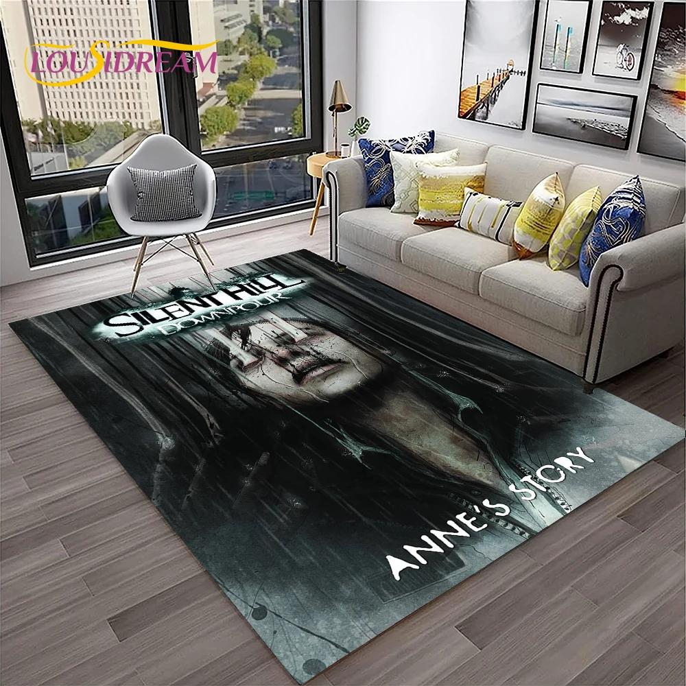 Ковер с изображением из фильма ужасов 3D Silent Hill для дома, гостиной, спальни, дивана, игровой комнаты, прихожей, Декор, Ковер с нескользящей основой