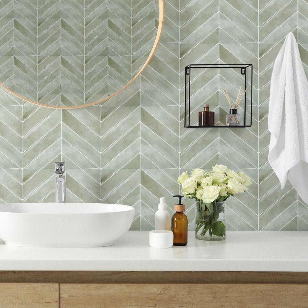 Водонепроницаемая самоклеящаяся фартук 11,4" x 9" Настенная плитка Прочные обои для кухни ванной