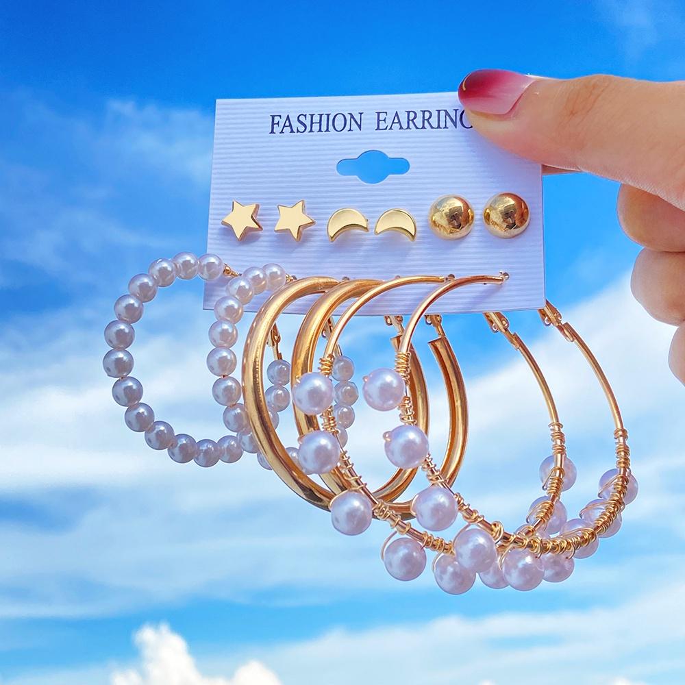 iF ME Модный комплект жемчужных серег, женские роскошные серьги-гвоздики с бабочкой и сердцем, золотые серьги-гвоздики из смолы, серьги-кольца, ювелирные аксессуары