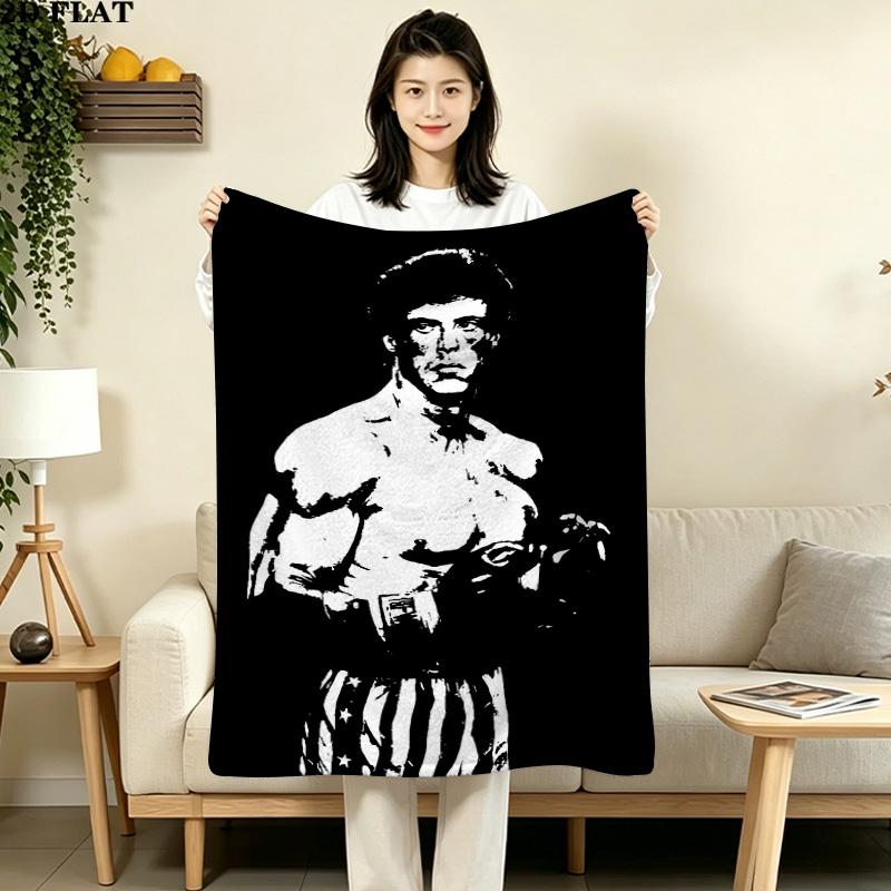 1PC Rocky Patterned Flannel Blanket Suitable For All Seasons For Home Decor Warmth And Comfort Gifts Holiday Present