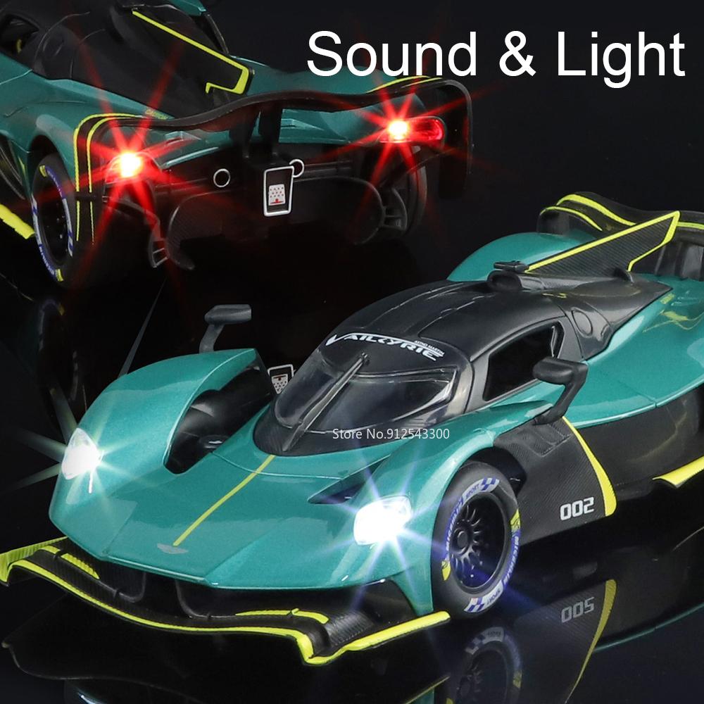 1:24 Scale Valkyrie Senna Sports Car Model Toy Doors Opened Metal Body Rubber Tires Supercar Models Presents for Boyfriend