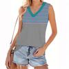 Women's Fashion Casual Daily Versatile Striped Texture Slim Fit Summer Vest Top