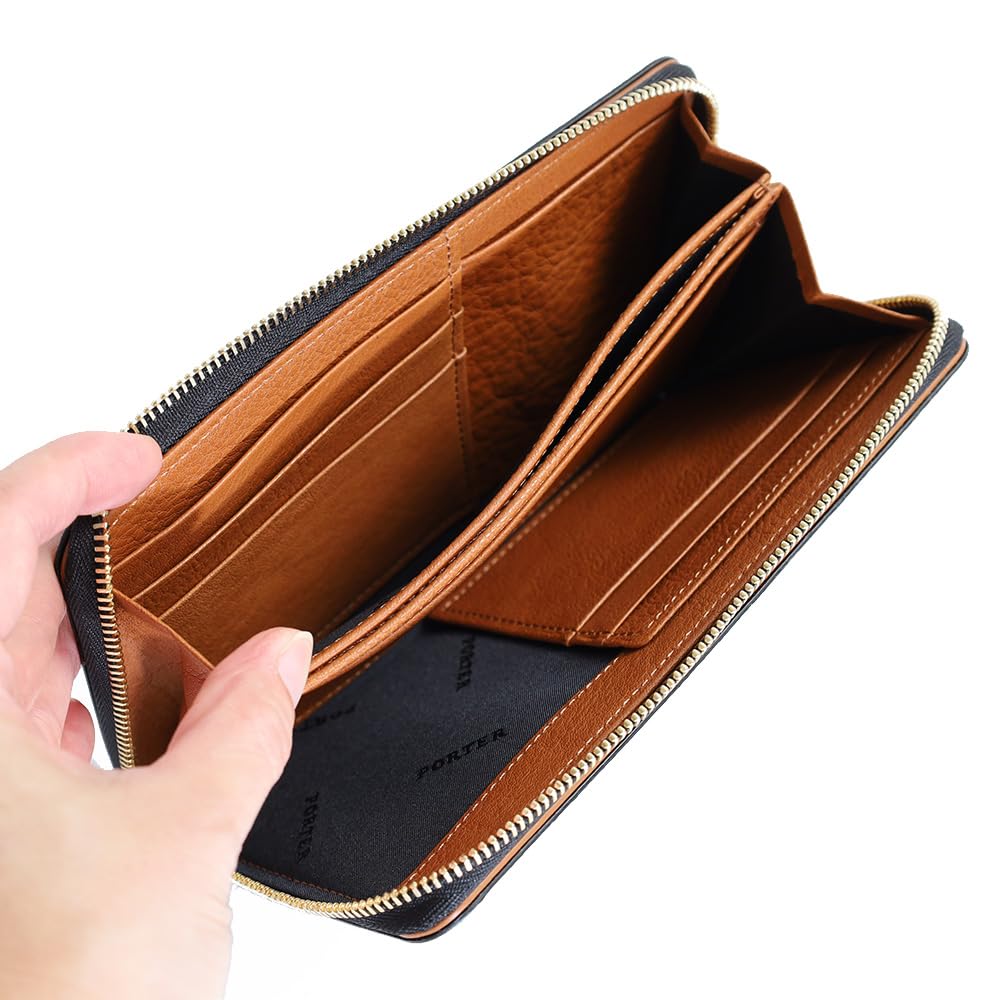 Tone Bill Wallet Yoshida Bag Длинный кошелек с круглой молнией TONE BILL WALLET [Porter] 150-02288 Мужской Женский (40 Верблюд)