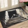 VIKAMA Spooky Stairs Illusion Doormat, Horror Themed Non-Slip Rug for Entryway, Bedroom & Halloween Party