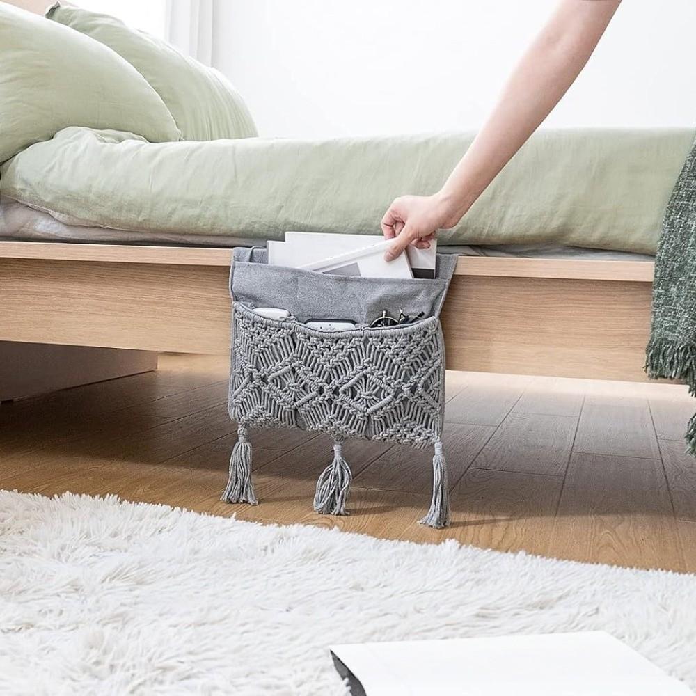 Bohemian Style Sofa Armrest Organizer Pouch Space Saver Sofa Hanging Storage Bag Living Room
