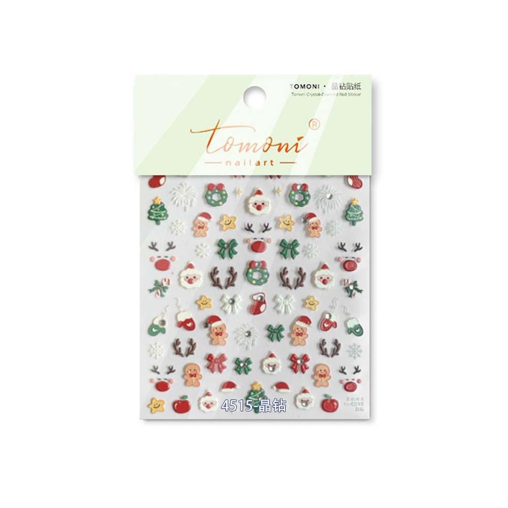 5D Жемчужные Рождественские Наклейки для Ногтей Аксессуары для Ногтей Рождественские Украшения для Ногтей Леди/Девушки