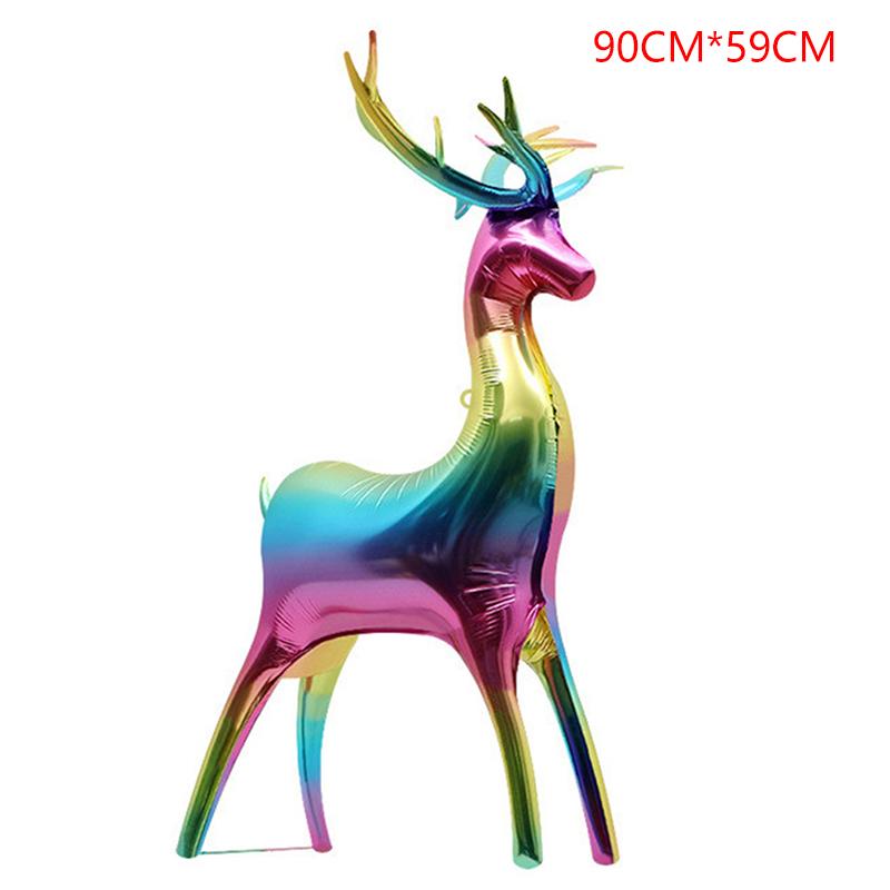 Рождественские воздушные шары с оленями, разноцветные стоячие воздушные шары с животными, детские надувные игрушки
