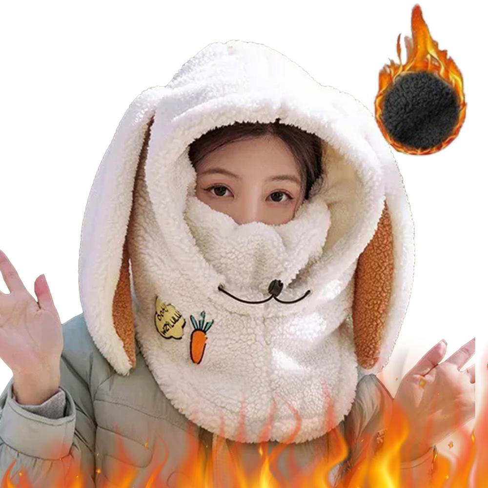 Motorcycle Face Cover Windproof Wind Resistant Warm Face Cover Winter Hat Outdoor Hooded Hat Skiing Head Warmer Cartoon Cute