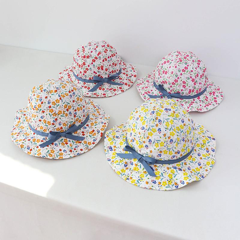 Baby Sun Hat With Large Brim Floral Fisherman Hat For Spring And Autumn Super Cute Bonnet