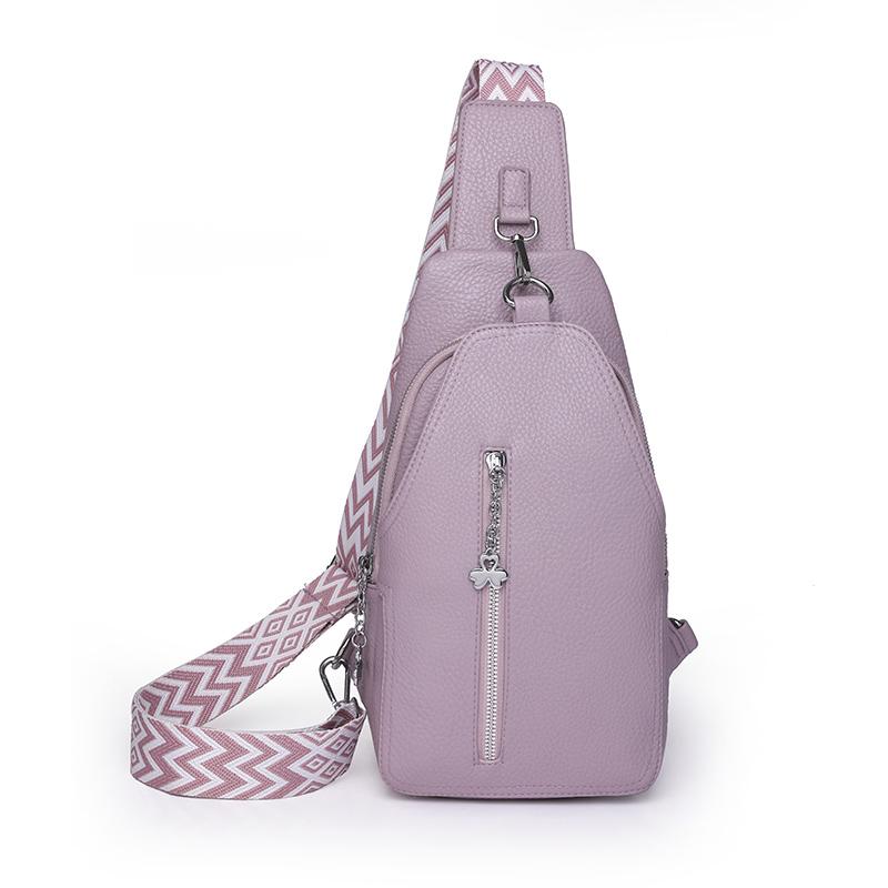 Мягкая кожа Женская нагрудная сумка Большой вместимости Одноплечевая сумка кроссбоди Противоугонная дорожная нагрудная сумка для девушек CLE