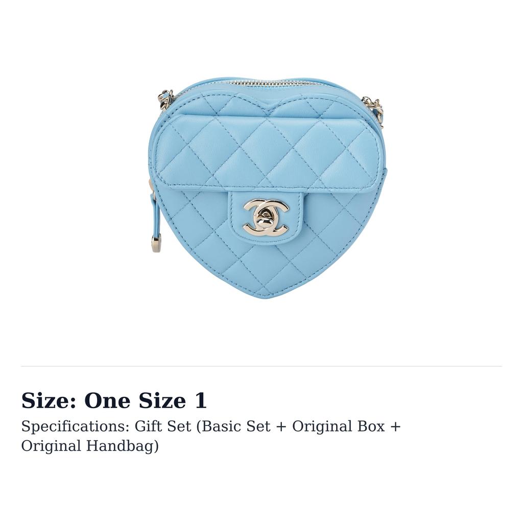 CHANEL Sheepskin Crossbody Bags Small Women's Sky Blue AP2784-B08163-NH626