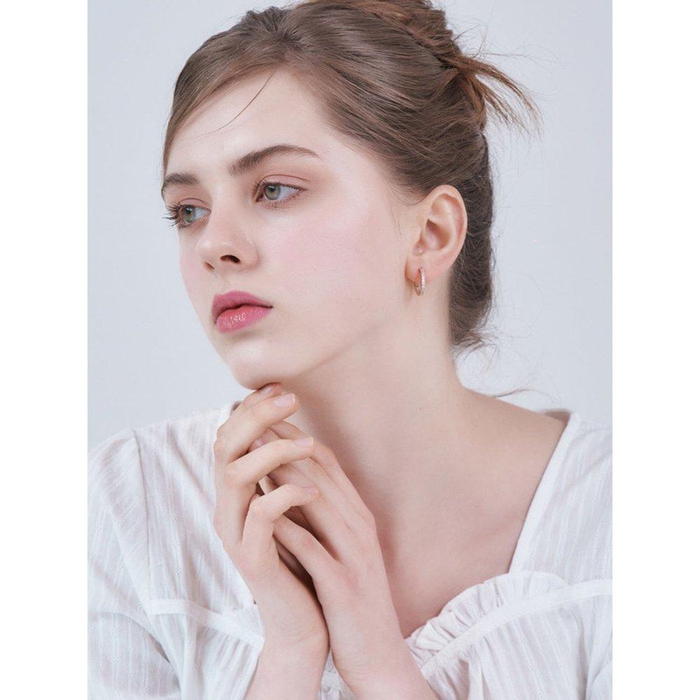 14K Gf Round Stone Earrings Elgpee570