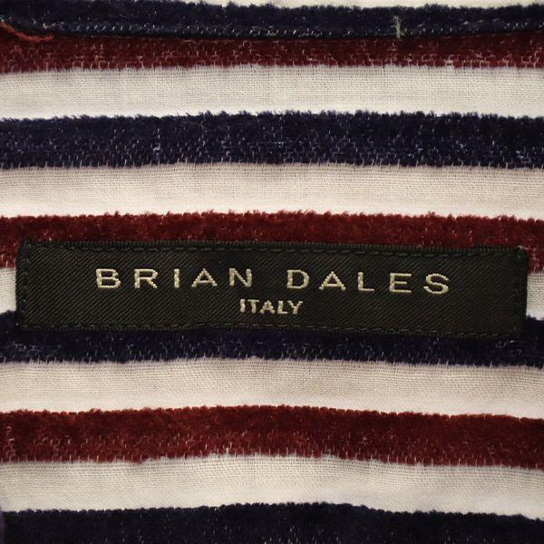 Unused BRIAN DALES Made In Italy Stripe Long Sleeve Shirt Men's Used