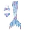 Girls Mermaid Swimsuit With Tail Fin Costume Swimming Pool Beach Performance Kids Swimwear Set
