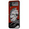 Black Phone Case For Samsung Galaxy Zflip3 Zflip Z Flip 3 5g Z Flip 4 Zflip4 Flip3 Shell Anime Cartoon Jujutsu Kaisen Cover