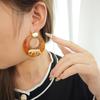 Серьги-кольца в форме тигра из смолы и янтаря, ретро-стиль Майяра, легкие, роскошные, простые, персонализированные серьги для женщин.