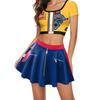 Korean Group POP Stage Performance Suit Women Super Star Halloween Cosplay Costume Role Playing Top Skirt Set
