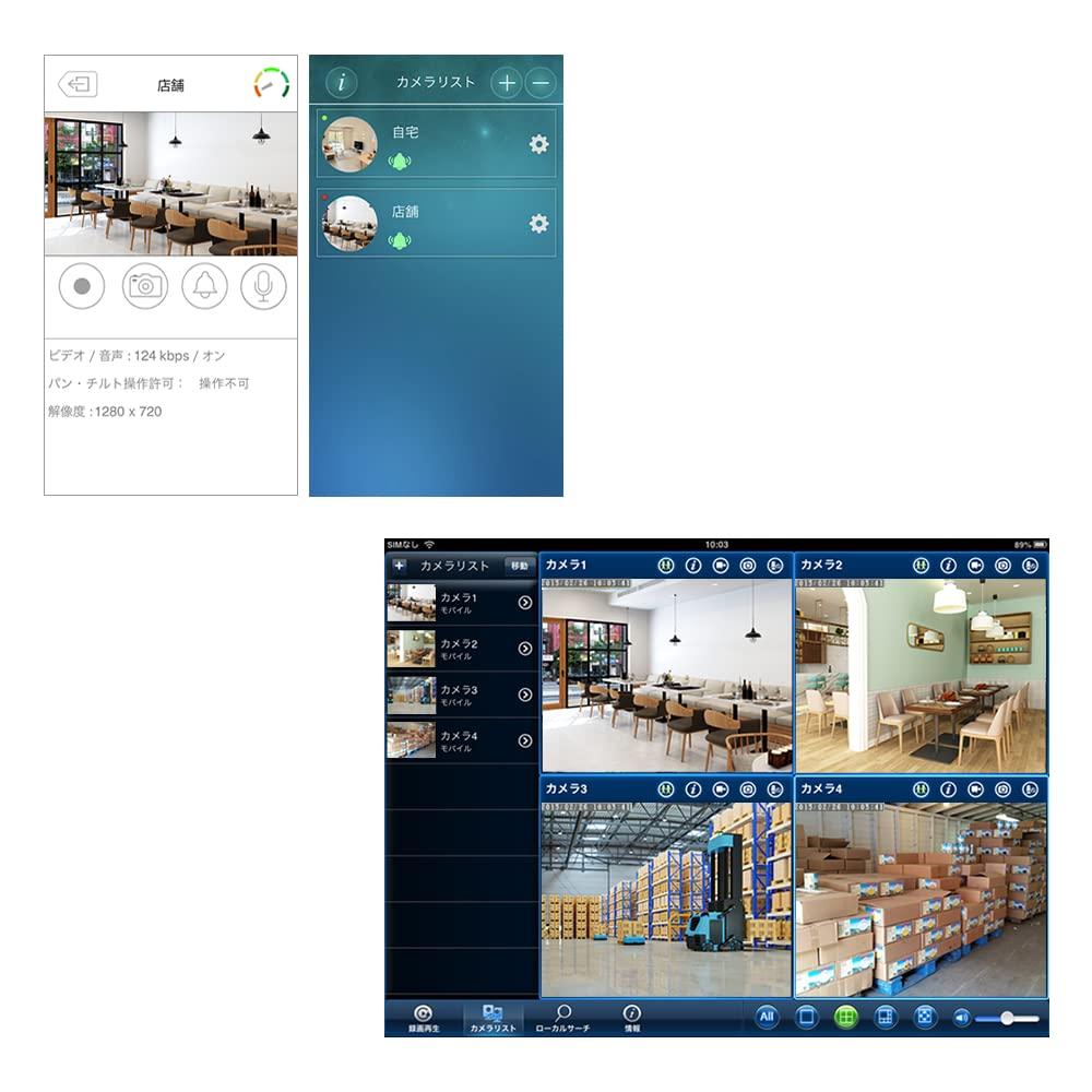 Камера безопасности Planex Камера смартфона Один LAN Поворотная модель Белый Снимок! (Совместимость с Wi-Fi/проводным подключением) CS-W72FHD2