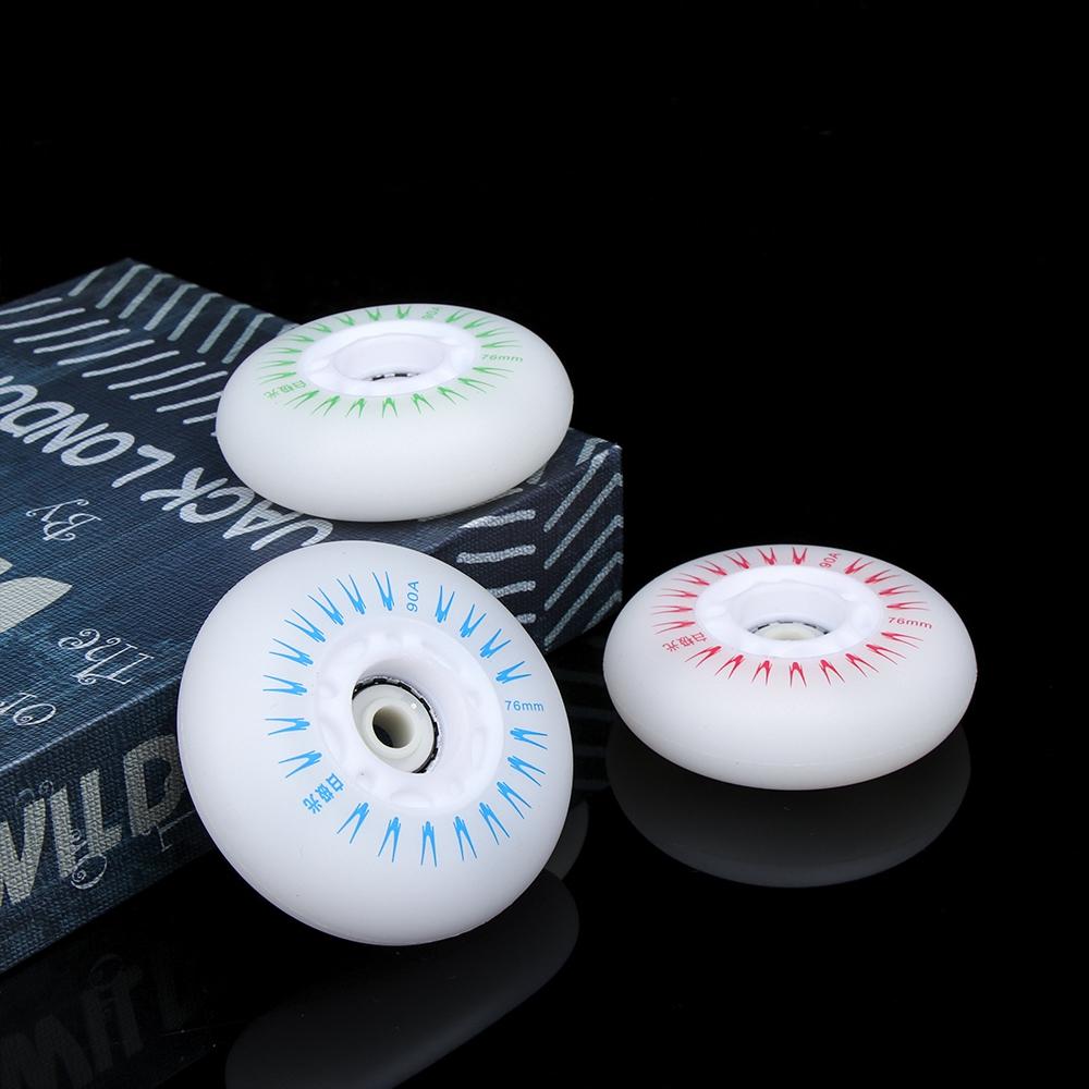 4pcs Adults Kids 90A 60mm 62mm 80mm 76mm 72mm Flash Wheel Outdoor Inline Skates Roller Wheels Parts