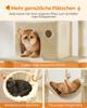 Feandrea PCT190M01 Large Cat Scratching Post, 206 cm High, XXL Cat Tree with 13 Scratching Posts, 2 Platforms, 2 Caves, Basket, Hammock, Plush Balls