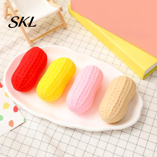 Hand Exercise Ball Simulation Peanut Stress Relief Toy, Slow Rising Squeeze Reliever Relaxation Fidget Toy for Kids Adults