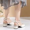 Fairy Style with Skirt Word with Sandals Women Wear 2025 Summer New French Thick Heel Bow Roman Shoes