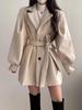 Thickened Woolen Cloth British Style Mid-Length Women's Trench Coat - Dragon and Phoenix Autumn/Winter Collection