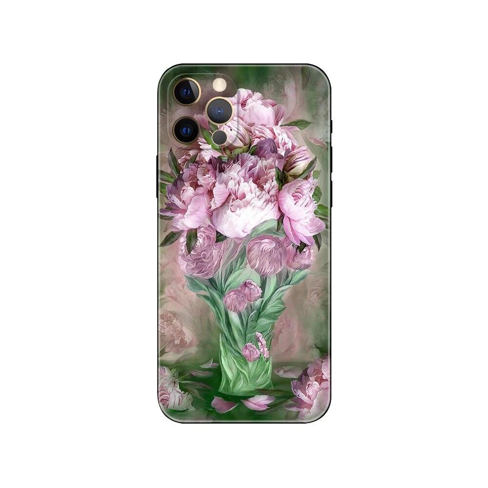Красивые цветы розовый художественный чехол для телефона чехол для iPhone Xiaomi Mi Samsung Galaxy Redmi Note AS 11 12 13 14 15 22 23 24 5G Pro Plus Max Fe Ultra