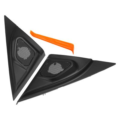 ACROPIX Внутренние накладки на передние двери с динамиками, накладки на стойки A с твитерами из АБС-пластика черного цвета для Mazda 3 2004-2009 - Комплект из 2 штук