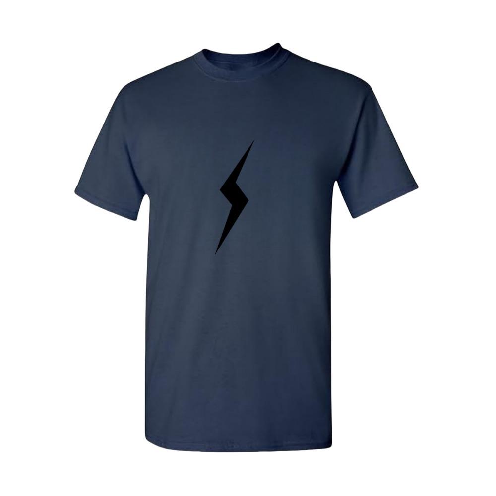 Легкая футболка из полиэстера, мужская летняя футболка с принтом Lightning, удобная, быстросохнущая, для занятий спортом, бега, для активного отдыха