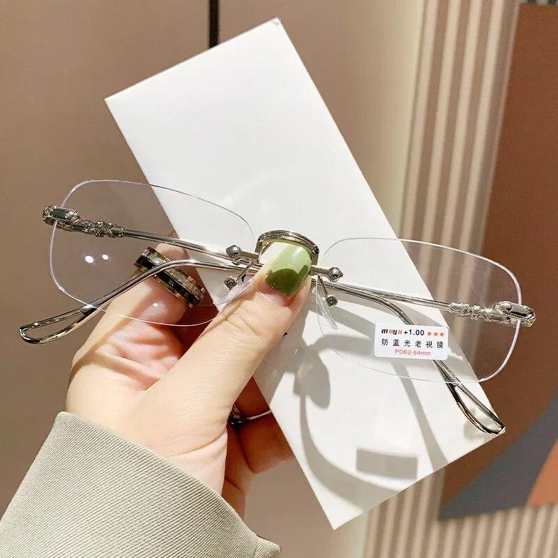 Photochromic Myopia Glasses Luxury Rectangular Square Near Sight Eyeglasses Fashion Color Changing Minus Eyewear Diopter To -4.0