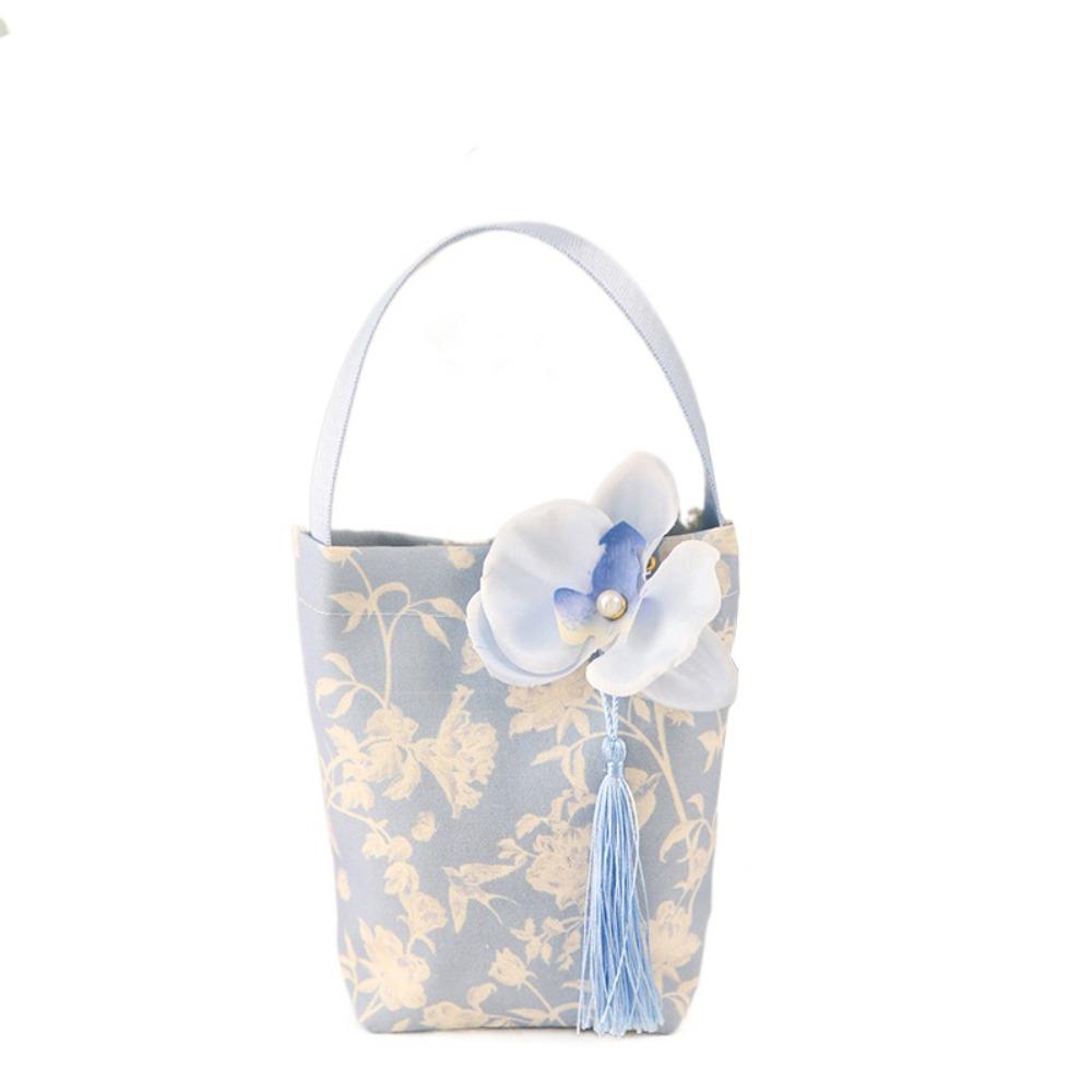Butterfly Orchid Flower Pendant Wrist Hand Bag Korean Style Wedding Candy Bag  Female/Girls